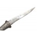 Dagger knife damascus steel blade silver koftgari work sheep face handle P - 59